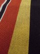 Photo6: O0207G Vintage Japanese Kimono   Multi Color HANHABA OBI half width sash Stripes Cotton. (Grade B) (6)