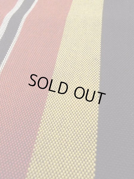 Photo6: O0207G Vintage Japanese Kimono   Multi Color HANHABA OBI half width sash Stripes Cotton. (Grade B) (6)