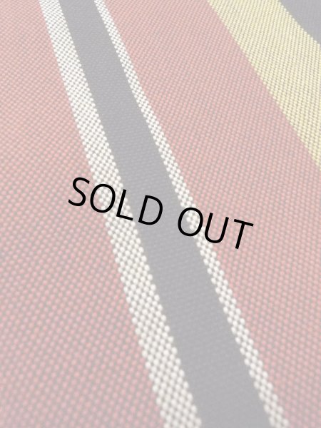 Photo8: O0207G Vintage Japanese Kimono   Multi Color HANHABA OBI half width sash Stripes Cotton. (Grade B) (8)