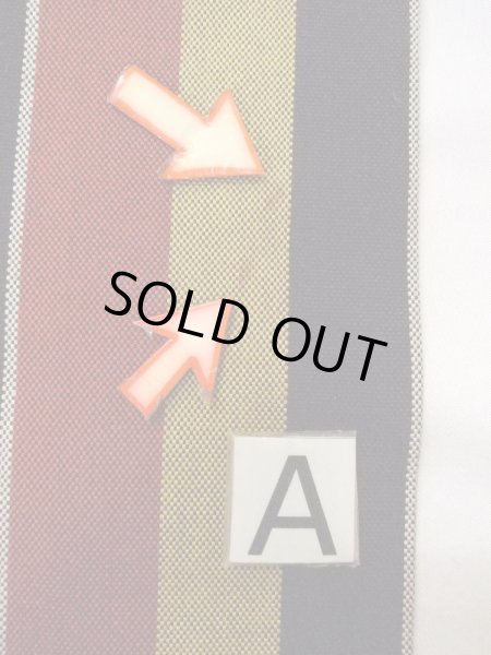 Photo10: O0207G Vintage Japanese Kimono   Multi Color HANHABA OBI half width sash Stripes Cotton. (Grade B) (10)