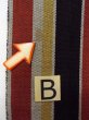 Photo11: O0207G Vintage Japanese Kimono   Multi Color HANHABA OBI half width sash Stripes Cotton. (Grade B) (11)