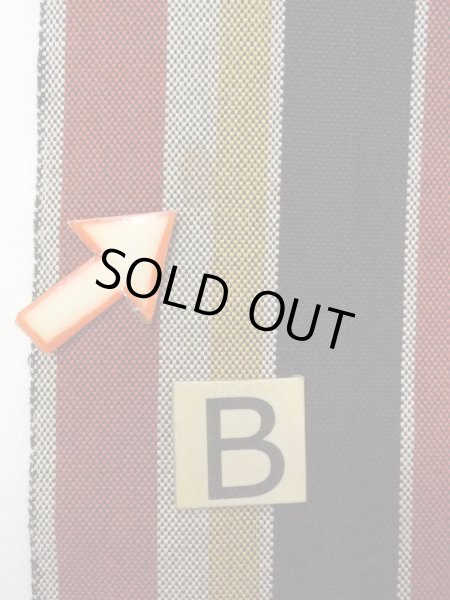 Photo11: O0207G Vintage Japanese Kimono   Multi Color HANHABA OBI half width sash Stripes Cotton. (Grade B) (11)