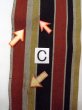 Photo12: O0207G Vintage Japanese Kimono   Multi Color HANHABA OBI half width sash Stripes Cotton. (Grade B) (12)
