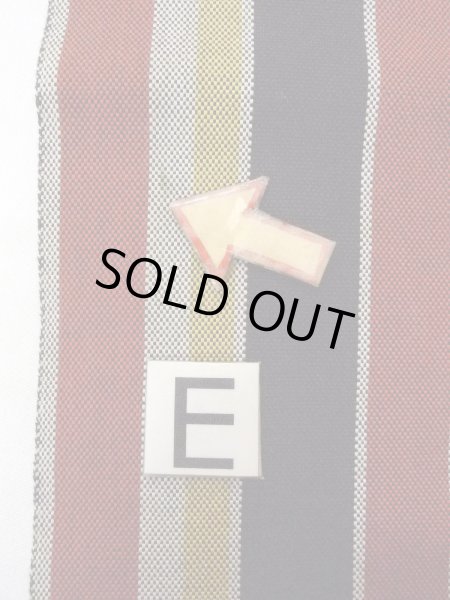 Photo14: O0207G Vintage Japanese Kimono   Multi Color HANHABA OBI half width sash Stripes Cotton. (Grade B) (14)