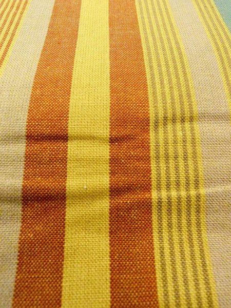 Photo7: O0207H Vintage Japanese Kimono Pale Grayish Multi Color HANHABA OBI half width sash Stripes Cotton. (Grade B) (7)