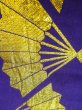 Photo7: Mint O0207I Vintage Japanese Kimono  Vivid Purple HANHABA OBI half width sash Folding fan Synthetic. (Grade A) (7)