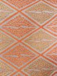 Photo2: Mint O0207J Vintage Japanese Kimono   Orange HANHABA OBI half width sash Bird Silk. (Grade A) (2)