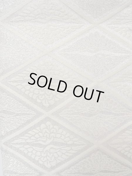 Photo3: Mint O0207J Vintage Japanese Kimono   Orange HANHABA OBI half width sash Bird Silk. (Grade A) (3)