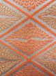 Photo4: Mint O0207J Vintage Japanese Kimono   Orange HANHABA OBI half width sash Bird Silk. (Grade A) (4)
