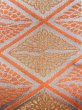 Photo5: Mint O0207J Vintage Japanese Kimono   Orange HANHABA OBI half width sash Bird Silk. (Grade A) (5)