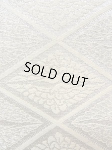 Photo6: Mint O0207J Vintage Japanese Kimono   Orange HANHABA OBI half width sash Bird Silk. (Grade A) (6)