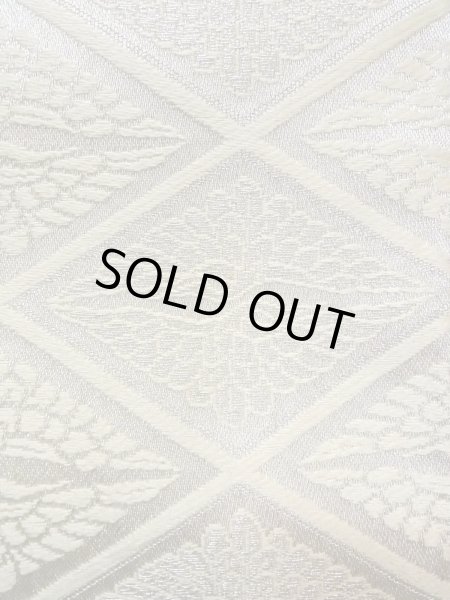 Photo7: Mint O0207J Vintage Japanese Kimono   Orange HANHABA OBI half width sash Bird Silk. (Grade A) (7)