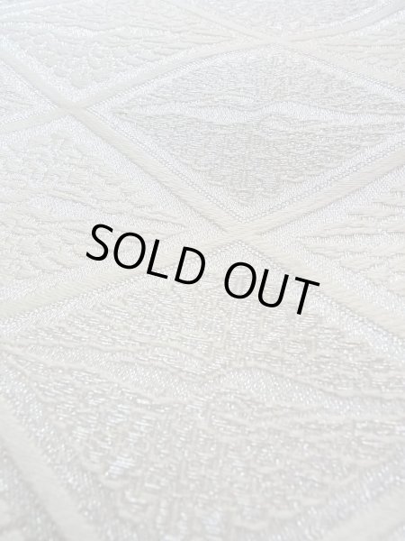 Photo10: Mint O0207J Vintage Japanese Kimono   Orange HANHABA OBI half width sash Bird Silk. (Grade A) (10)