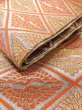 Photo12: Mint O0207J Vintage Japanese Kimono   Orange HANHABA OBI half width sash Bird Silk. (Grade A) (12)