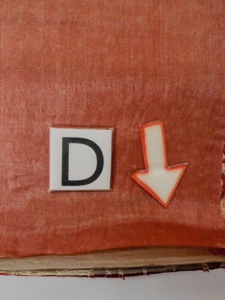 Photo14: O0207L Vintage Japanese Kimono  Brownish Gray HANHABA OBI half width sash Chrysanthemum Silk. (Grade D) (14)