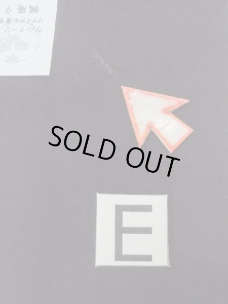 Photo14: O0207M Vintage Japanese Kimono   Black HANHABA OBI half width sash Lozenges Cotton. (Grade B) (14)