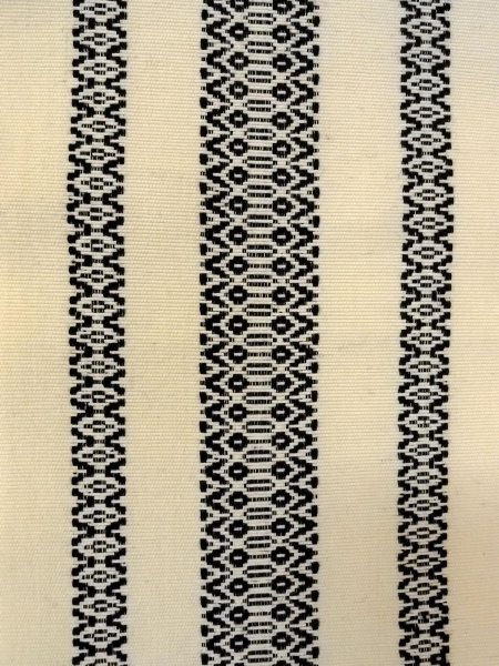 Photo2: Mint O0207N Vintage Japanese Kimono   Ivory HANHABA OBI half width sash KENJO pattern(A prestigious pattern meaning that it was presented to the Shogunate.) Wool. (Grade A) (2)