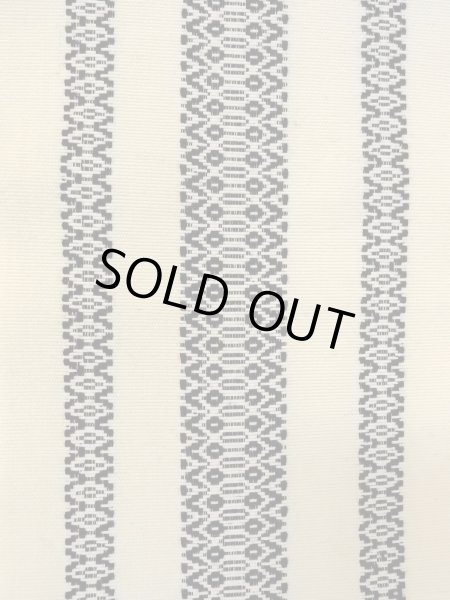 Photo3: Mint O0207N Vintage Japanese Kimono   Ivory HANHABA OBI half width sash KENJO pattern(A prestigious pattern meaning that it was presented to the Shogunate.) Wool. (Grade A) (3)