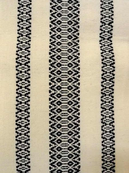 Photo3: Mint O0207N Vintage Japanese Kimono   Ivory HANHABA OBI half width sash KENJO pattern(A prestigious pattern meaning that it was presented to the Shogunate.) Wool. (Grade A) (3)