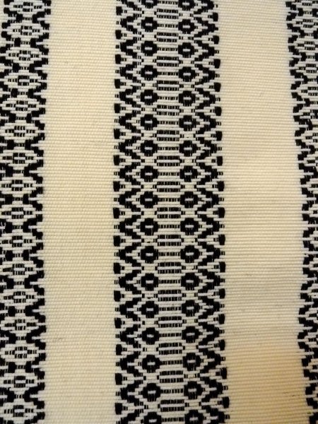 Photo4: Mint O0207N Vintage Japanese Kimono   Ivory HANHABA OBI half width sash KENJO pattern(A prestigious pattern meaning that it was presented to the Shogunate.) Wool. (Grade A) (4)