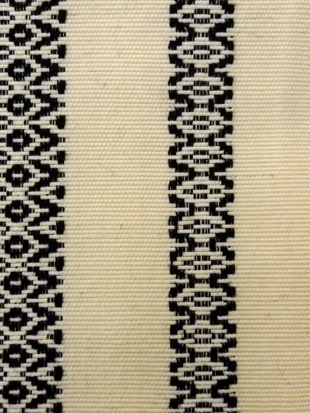 Photo5: Mint O0207N Vintage Japanese Kimono   Ivory HANHABA OBI half width sash KENJO pattern(A prestigious pattern meaning that it was presented to the Shogunate.) Wool. (Grade A) (5)