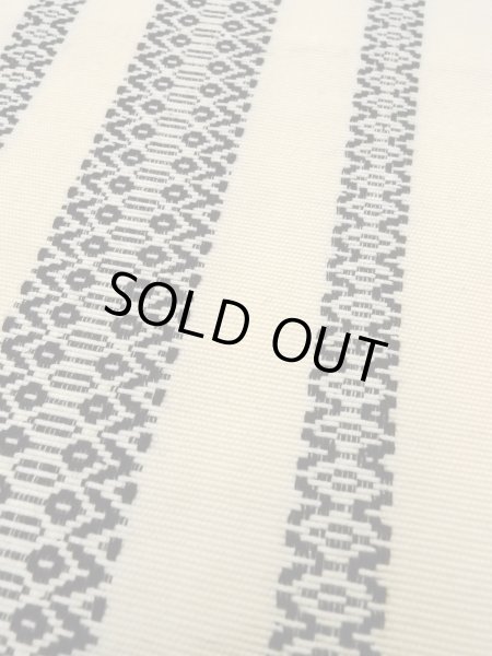 Photo6: Mint O0207N Vintage Japanese Kimono   Ivory HANHABA OBI half width sash KENJO pattern(A prestigious pattern meaning that it was presented to the Shogunate.) Wool. (Grade A) (6)