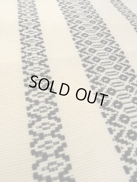 Photo8: Mint O0207N Vintage Japanese Kimono   Ivory HANHABA OBI half width sash KENJO pattern(A prestigious pattern meaning that it was presented to the Shogunate.) Wool. (Grade A) (8)