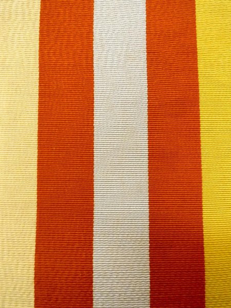 Photo3: O0207O Vintage Japanese Kimono   Multi Color HANHABA OBI half width sash Stripes Silk. (Grade C) (3)