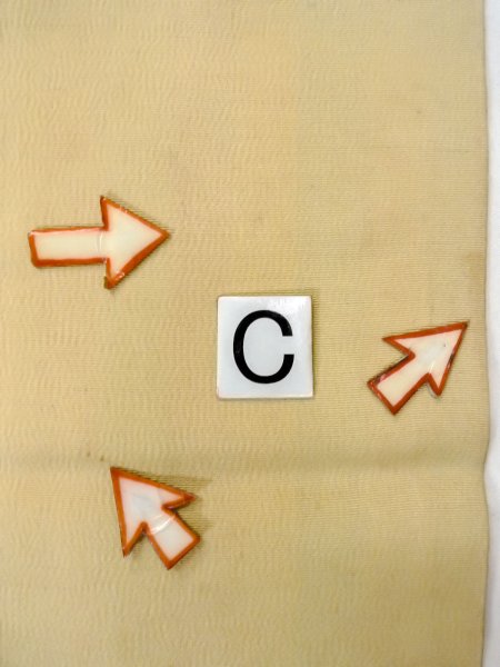 Photo12: O0207O Vintage Japanese Kimono   Multi Color HANHABA OBI half width sash Stripes Silk. (Grade C) (12)