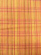 Photo4: O0207P Vintage Japanese Kimono   Yellow HANHABA OBI half width sash Plaid Checks Cotton. (Grade B) (4)
