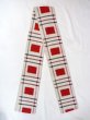 Photo1: O0207Q Vintage Japanese Kimono   Off White HANHABA OBI half width sash Quadrangle Cotton. (Grade B) (1)
