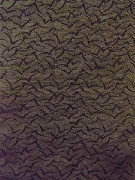 Photo3: O0207R Vintage Japanese Kimono  Dark Olive HANHABA OBI half width sash Bird Silk. (Grade D) (3)