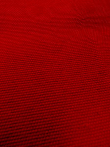 Photo8: O0207S Vintage Japanese Kimono   Red HANHABA OBI half width sash  Wool. (Grade B) (8)
