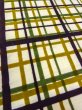 Photo9: O0207T Vintage Japanese Kimono   Off White HANHABA OBI half width sash Plaid Checks Cotton. (Grade C) (9)