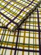 Photo10: O0207T Vintage Japanese Kimono   Off White HANHABA OBI half width sash Plaid Checks Cotton. (Grade C) (10)