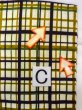 Photo13: O0207T Vintage Japanese Kimono   Off White HANHABA OBI half width sash Plaid Checks Cotton. (Grade C) (13)