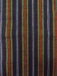 Photo2: O0207U Vintage Japanese Kimono   Navy Blue HANHABA OBI half width sash Stripes Cotton. (Grade A) (2)