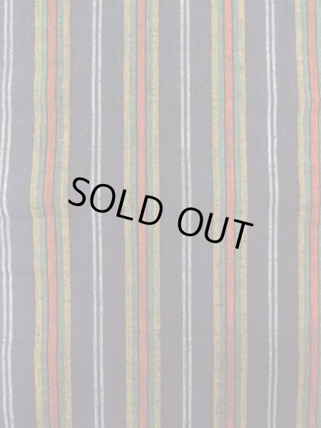 Photo2: O0207U Vintage Japanese Kimono   Navy Blue HANHABA OBI half width sash Stripes Cotton. (Grade A) (2)