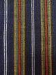 Photo5: O0207U Vintage Japanese Kimono   Navy Blue HANHABA OBI half width sash Stripes Cotton. (Grade A) (5)