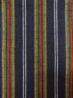 Photo6: O0207U Vintage Japanese Kimono   Navy Blue HANHABA OBI half width sash Stripes Cotton. (Grade A) (6)
