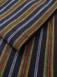Photo10: O0207U Vintage Japanese Kimono   Navy Blue HANHABA OBI half width sash Stripes Cotton. (Grade A) (10)