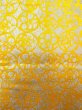 Photo2: O0207V Vintage Japanese Kimono   Yellow HANHABA OBI half width sash Abstract pattern Silk. (Grade A) (2)