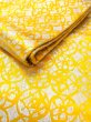 Photo10: O0207V Vintage Japanese Kimono   Yellow HANHABA OBI half width sash Abstract pattern Silk. (Grade A) (10)
