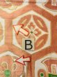Photo13: O0207W Vintage Japanese Kimono   White HANHABA OBI half width sash Flower circle Silk. (Grade C) (13)