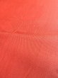 Photo7: O0207X Vintage Japanese Kimono   Red HANHABA OBI half width sash Flower Silk. (Grade C) (7)