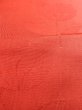 Photo8: O0207X Vintage Japanese Kimono   Red HANHABA OBI half width sash Flower Silk. (Grade C) (8)