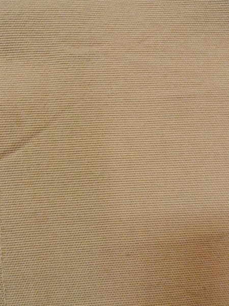 Photo3: O0207Y Vintage Japanese Kimono  Grayish Beige HANHABA OBI half width sash Stripes Wool. (Grade B) (3)