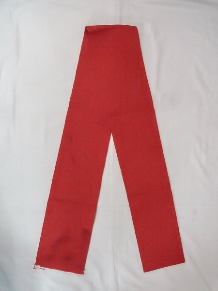 Photo1: O0208A Vintage Japanese Kimono   Yellow HANHABA OBI half width sash Stripes Wool. (Grade B) (1)