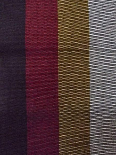 Photo2: O0208C Vintage Japanese Kimono   Multi Color HANHABA OBI half width sash Stripes Silk. (Grade B) (2)