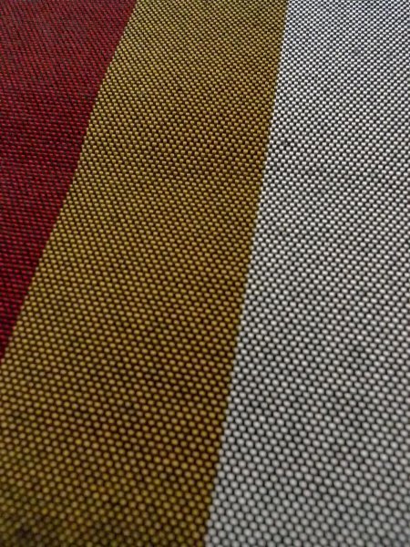 Photo6: O0208C Vintage Japanese Kimono   Multi Color HANHABA OBI half width sash Stripes Silk. (Grade B) (6)